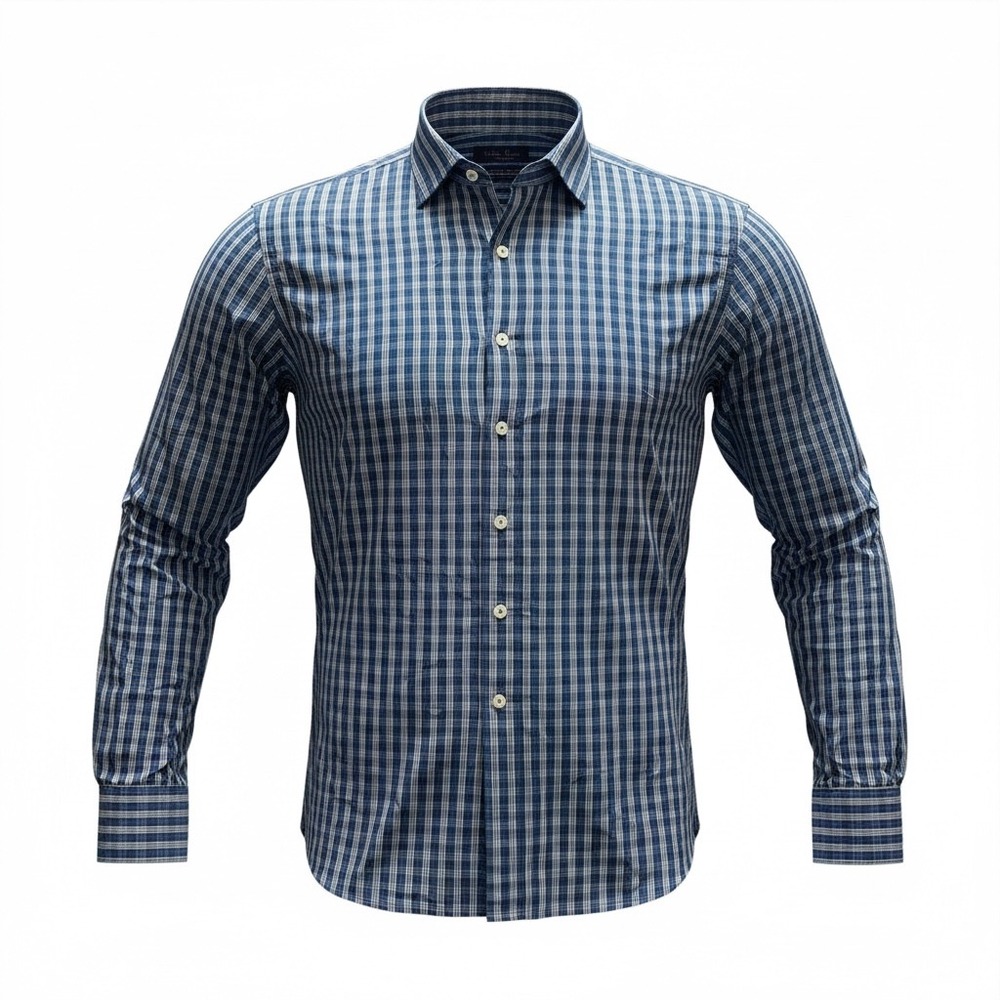 Ralph Lauren Purple Label Blue Check Dress Shirt